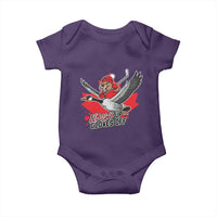 Elbows Up Gloves Off Baby Onesie Canadian Ice Hockey Beaver Gift - Wonder Print Shop