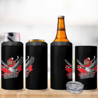 Elbows Up Gloves Off 4 in 1 Can Cooler Tumbler Canadian Ice Hockey Beaver Gift - Wonder Print Shop