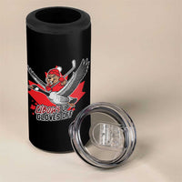 Elbows Up Gloves Off 4 in 1 Can Cooler Tumbler Canadian Ice Hockey Beaver Gift - Wonder Print Shop
