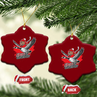 Elbows Up Gloves Off Ceramic Ornament Canadian Ice Hockey Beaver Gift - Wonder Print Shop