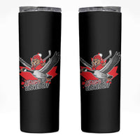 Elbows Up Gloves Off Skinny Tumbler Canadian Ice Hockey Beaver Gift - Wonder Print Shop