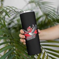 Elbows Up Gloves Off Skinny Tumbler Canadian Ice Hockey Beaver Gift - Wonder Print Shop