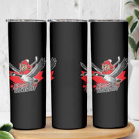 Elbows Up Gloves Off Skinny Tumbler Canadian Ice Hockey Beaver Gift - Wonder Print Shop