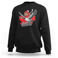 Elbows Up Gloves Off Sweatshirt Canadian Ice Hockey Beaver Gift - Wonder Print Shop