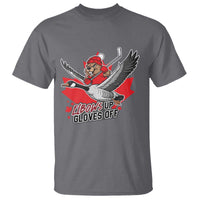 Elbows Up Gloves Off T Shirt Canadian Ice Hockey Beaver Gift - Wonder Print Shop