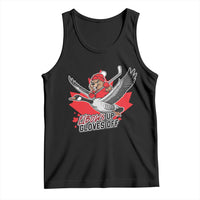 Elbows Up Gloves Off Tank Top Canadian Ice Hockey Beaver Gift - Wonder Print Shop