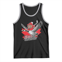 Elbows Up Gloves Off Tank Top Canadian Ice Hockey Beaver Gift - Wonder Print Shop