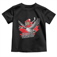 Elbows Up Gloves Off Toddler T Shirt Canadian Ice Hockey Beaver Gift - Wonder Print Shop