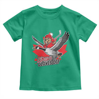 Elbows Up Gloves Off Toddler T Shirt Canadian Ice Hockey Beaver Gift - Wonder Print Shop
