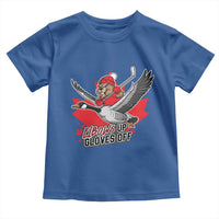 Elbows Up Gloves Off Toddler T Shirt Canadian Ice Hockey Beaver Gift - Wonder Print Shop