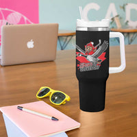 Elbows Up Gloves Off Tumbler With Handle Canadian Ice Hockey Beaver Gift - Wonder Print Shop