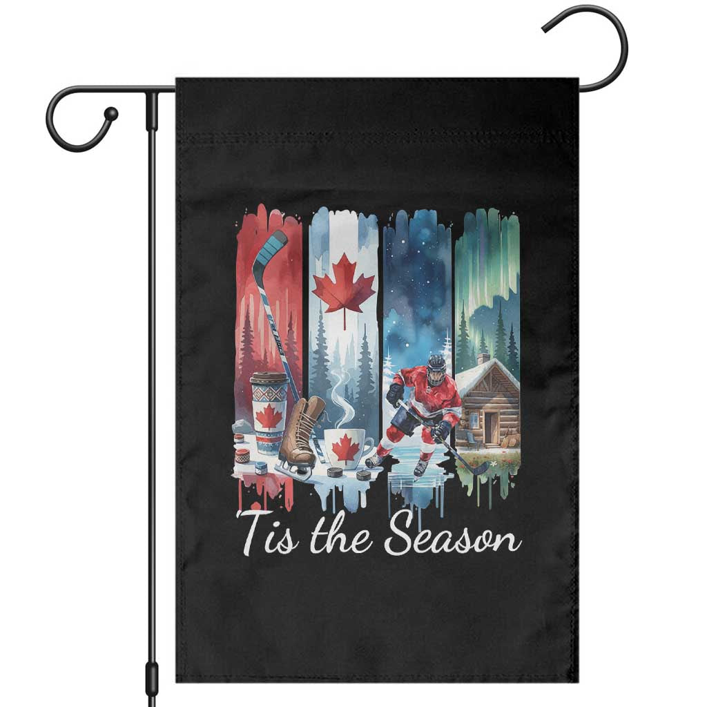 Christmas Canada Ice Hockey Lover Garden Flag Tis The Season - Wonder Print Shop