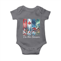 Christmas Canada Ice Hockey Lover Baby Onesie Tis The Season - Wonder Print Shop