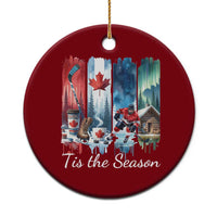 Christmas Canada Ice Hockey Lover Ceramic Ornament Tis The Season - Wonder Print Shop