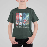Christmas Canada Ice Hockey Lover T Shirt For Kid Tis The Season - Wonder Print Shop
