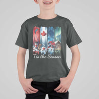 Christmas Canada Ice Hockey Lover T Shirt For Kid Tis The Season - Wonder Print Shop