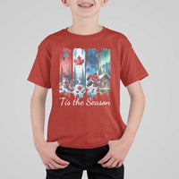 Christmas Canada Ice Hockey Lover T Shirt For Kid Tis The Season - Wonder Print Shop
