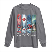 Christmas Canada Ice Hockey Lover Long Sleeve Shirt Tis The Season - Wonder Print Shop