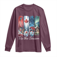 Christmas Canada Ice Hockey Lover Long Sleeve Shirt Tis The Season - Wonder Print Shop