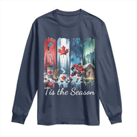 Christmas Canada Ice Hockey Lover Long Sleeve Shirt Tis The Season - Wonder Print Shop