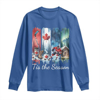 Christmas Canada Ice Hockey Lover Long Sleeve Shirt Tis The Season - Wonder Print Shop