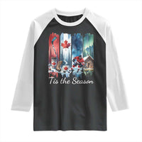 Christmas Canada Ice Hockey Lover Raglan Shirt Tis The Season - Wonder Print Shop