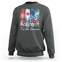 Christmas Canada Ice Hockey Lover Sweatshirt Tis The Season - Wonder Print Shop