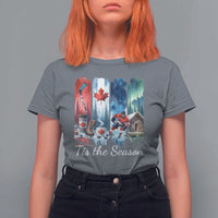 Christmas Canada Ice Hockey Lover T Shirt For Women Tis The Season - Wonder Print Shop