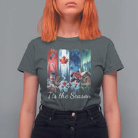 Christmas Canada Ice Hockey Lover T Shirt For Women Tis The Season - Wonder Print Shop