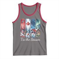 Christmas Canada Ice Hockey Lover Tank Top Tis The Season - Wonder Print Shop