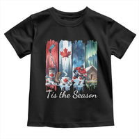 Christmas Canada Ice Hockey Lover Toddler T Shirt Tis The Season - Wonder Print Shop