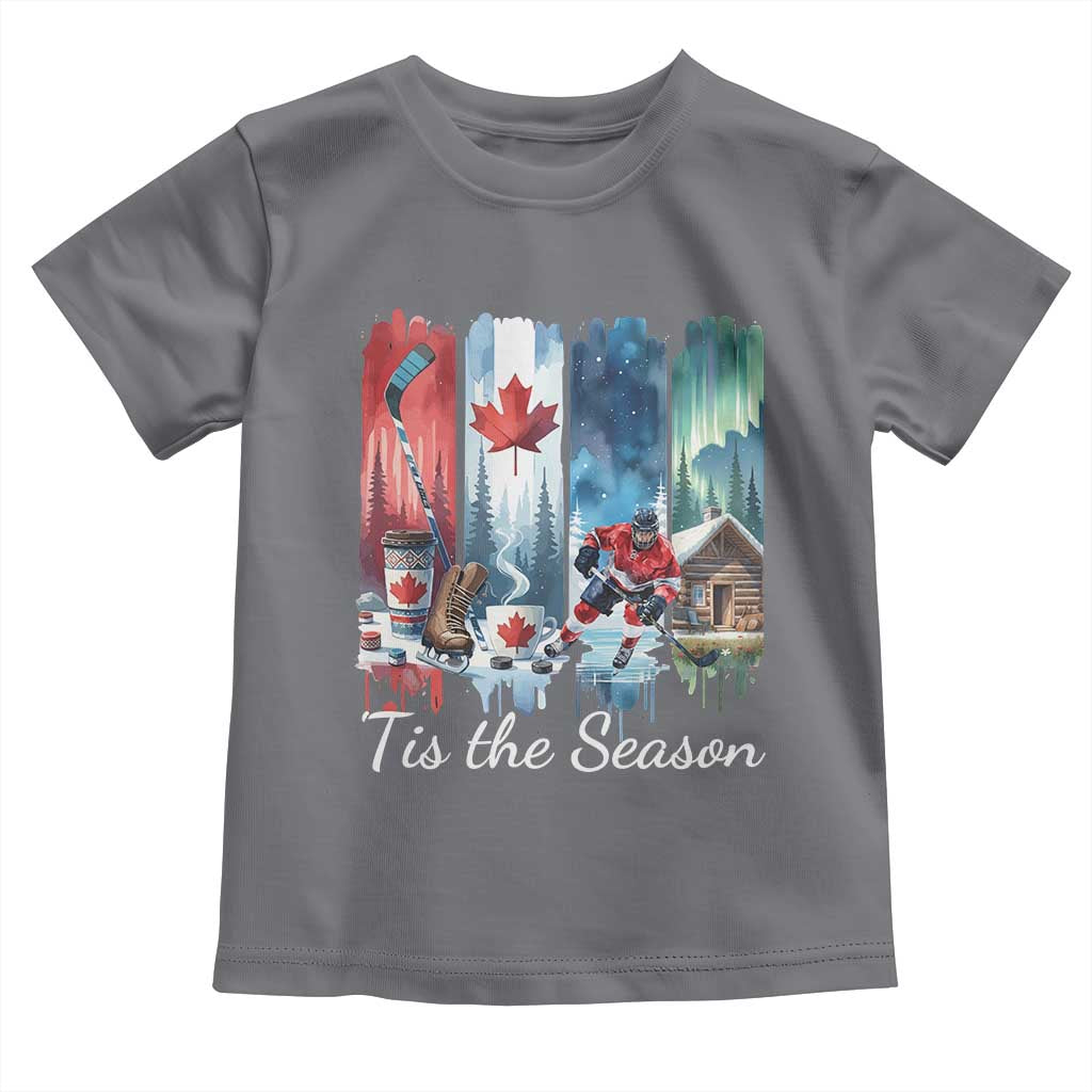 Christmas Canada Ice Hockey Lover Toddler T Shirt Tis The Season - Wonder Print Shop