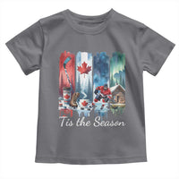 Christmas Canada Ice Hockey Lover Toddler T Shirt Tis The Season - Wonder Print Shop