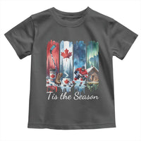Christmas Canada Ice Hockey Lover Toddler T Shirt Tis The Season - Wonder Print Shop