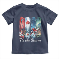 Christmas Canada Ice Hockey Lover Toddler T Shirt Tis The Season - Wonder Print Shop