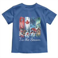 Christmas Canada Ice Hockey Lover Toddler T Shirt Tis The Season - Wonder Print Shop