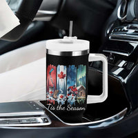 Christmas Canada Ice Hockey Lover Tumbler With Handle Tis The Season - Wonder Print Shop