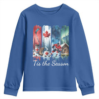 Christmas Canada Ice Hockey Lover Youth Sweatshirt Tis The Season - Wonder Print Shop
