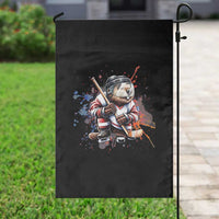 Funny Beaver Playing Ice Hockey Garden Flag Winter Sports Gift - Wonder Print Shop