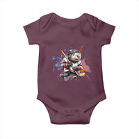 Funny Beaver Playing Ice Hockey Baby Onesie Winter Sports Gift - Wonder Print Shop