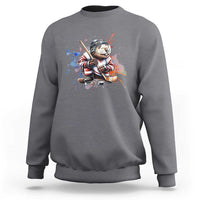 Funny Beaver Playing Ice Hockey Sweatshirt Winter Sports Gift - Wonder Print Shop