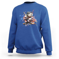 Funny Beaver Playing Ice Hockey Sweatshirt Winter Sports Gift - Wonder Print Shop
