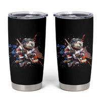 Funny Beaver Playing Ice Hockey Tumbler Cup Winter Sports Gift - Wonder Print Shop