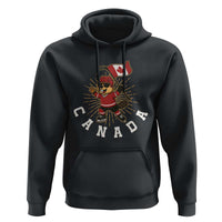 Funny Beaver Playing Ice Hockey With Canada Flag Gift Hoodie - Wonder Print Shop