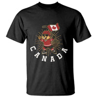 Funny Beaver Playing Ice Hockey With Canada Flag Gift T Shirt - Wonder Print Shop