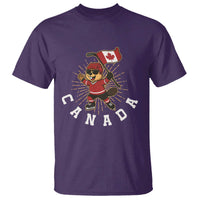 Funny Beaver Playing Ice Hockey With Canada Flag Gift T Shirt - Wonder Print Shop