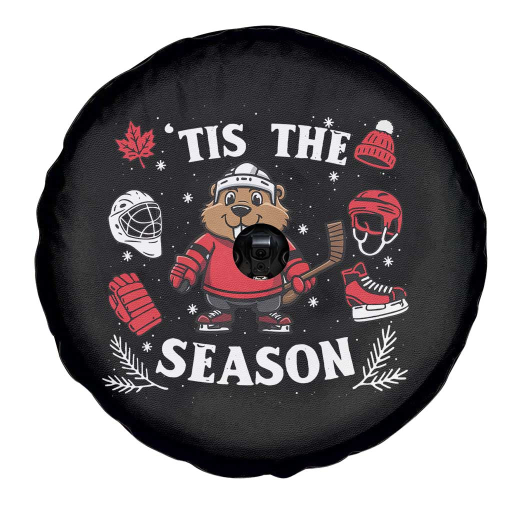 Canadian Ice Hockey Beaver Spare Tire Cover Tis The Season Holiday Gift - Wonder Print Shop