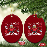 Canadian Ice Hockey Beaver Ceramic Ornament Tis The Season Holiday Gift - Wonder Print Shop
