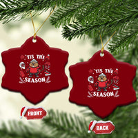 Canadian Ice Hockey Beaver Ceramic Ornament Tis The Season Holiday Gift - Wonder Print Shop