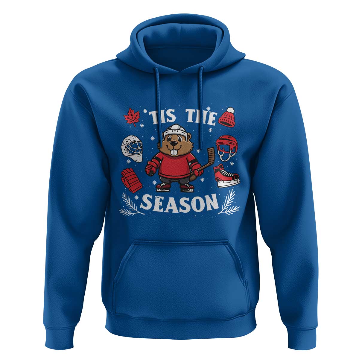 Canadian Ice Hockey Beaver Hoodie Tis The Season Holiday Gift - Wonder Print Shop